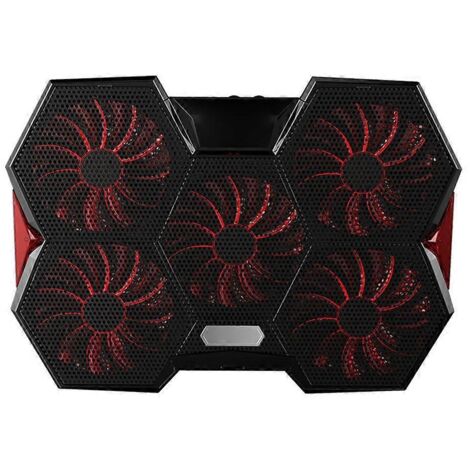 Support de refroidissement pour ordinateur portable Coolcold avec dissipateur thermique, éclairage LED intégré, alimentation 12 V CC, noir et bleu, édition standard