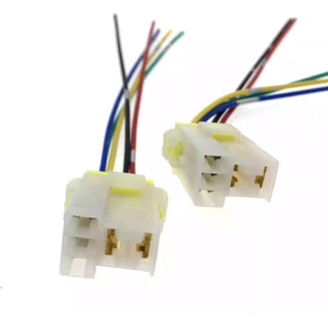 Support de relais automobile en fil de cuivre résistant aux hautes températures, avec fil, 4 broches, 5 broches, base de support en bakélite plastique à 5 prises avec fil