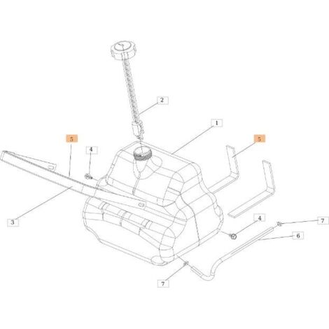 SUPPORT DE RÉSERVOIR EN CAOUTCHOUC D'ORIGINE EMAK SGS532986018133R