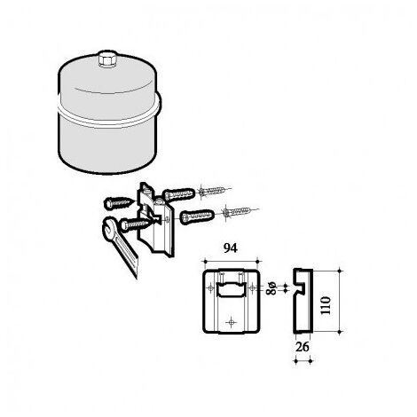 Support de réservoir Vasoflex MB2 - BAXI