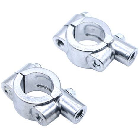 Support de rétroviseur de guidon en aluminium, fixation universelle pour rétroviseurs latéraux arrière de guidon, compatible avec vélos, motos et scooters, lot de 2 (10 mm).