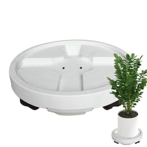 Support de rotatif avec roues, support de avec roues,Titre du titulaire de jardinières Plateau de pot de fleurs avec roues pour chambre à coucher, salon, balcon,