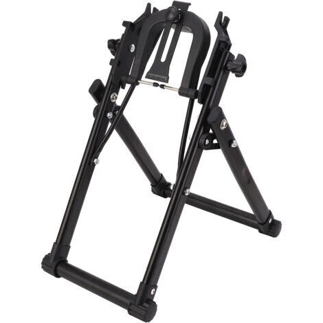 Support de roue à vélo, Stand professionnel pliable en fer triangulaire en fer pour les roues avant / arrière du support de réparation de vélo gradué pour le vélo de montagne, le vélo de route