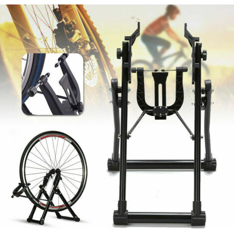 Support de Roue de Vélo, Centreur de Roue de Vélo Robuste en Alliage d'Aluminium Stand de Réparation Entretien de Roue de Vélo Résistant aux Rayures et Durable 16-29 Pouces
