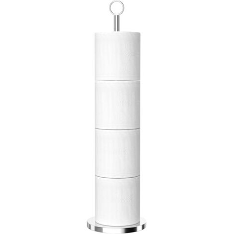 Support de Rouleau de Papier Toilette (avec Fonction de réserve), Support de Stockage de Papier Toilette sur Pied
