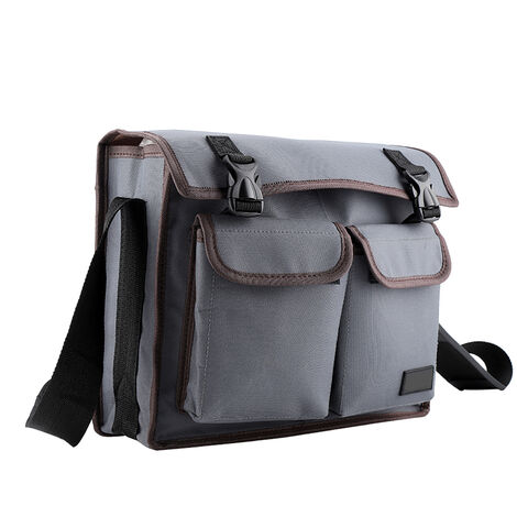 Support de sac à bandoulière en tissu Oxford épais, organisateur pour électricien réparateur (gris)
