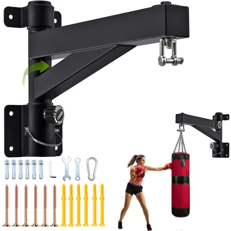 Support de Sac de Frappe, Fixation Murale Suspendu de Sac Lourd Accroche Suspension pour Exercice de Boxe MMA Mua Thai de Gym/Domicile