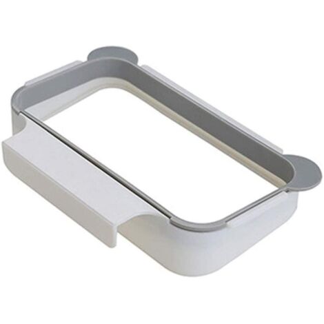 Support de sac poubelle pour porte de placard de cuisine (gris)
