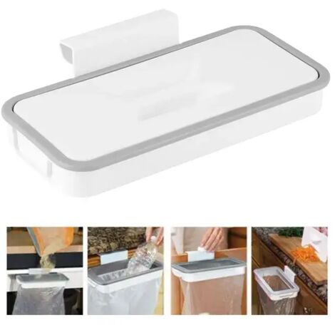 Support De Sac Poubelle Suspendu Avec Couvercle Pour Placard De Cuisine