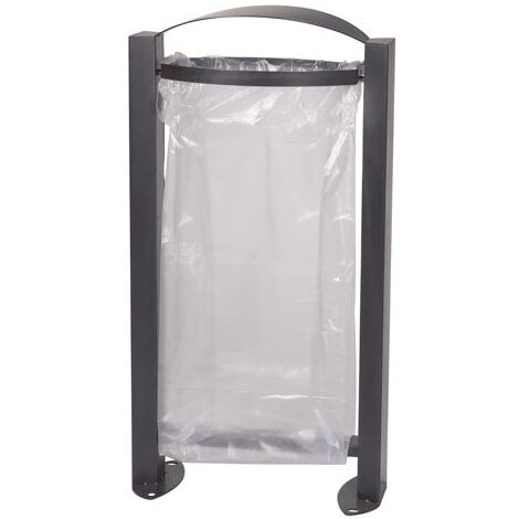 Support de sacs poubelles mobile 60 litres Arkea gris anthracite