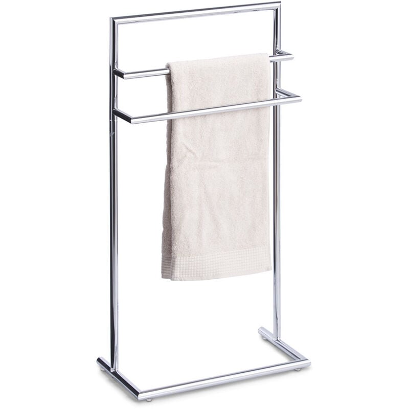 Zeller - Support de salle de bain, porte-serviettes, 3 rayons, métal chromé