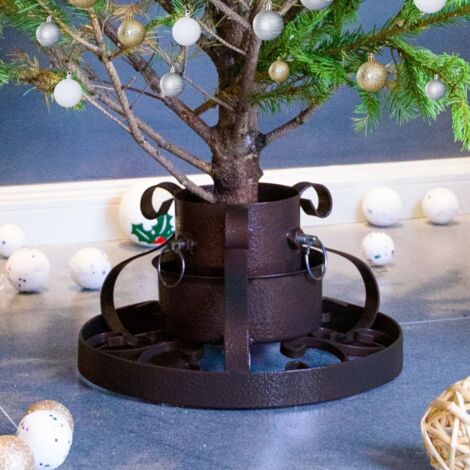 Support de sapin de Noël Cuivre antique 29x29x15,5 cm vidaXL