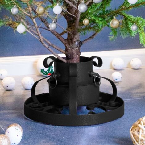 Support de sapin de Noël Noir 29x29x15,5 cm vidaXL