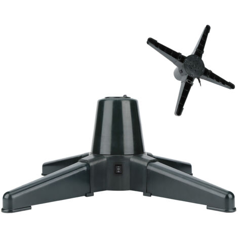 Support de Sapin de Noël Rotatif 360° Électrique avec Base Tournante et Étagère Décorative pour Maison - 50CM