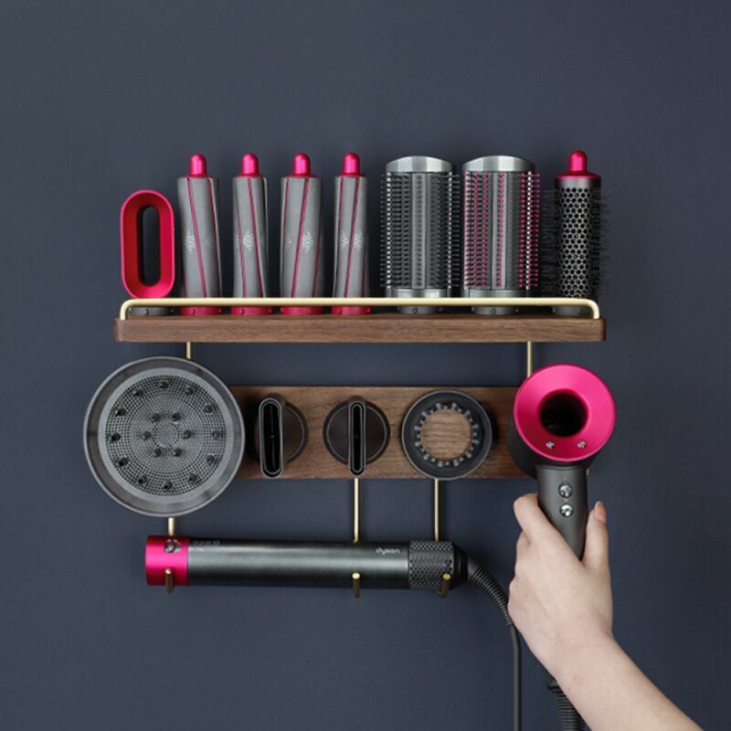 Support de sèche-cheveux Support de sèche Cheveux pour Dyson - Support Mural de Rangement pour sèche-Cheveux sans Perforation, Organisateur de