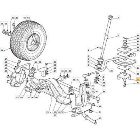 SUPPORT DE SECTION DE DIRECTION TC HE Z ORIGINAL STIGA - 382785187/0