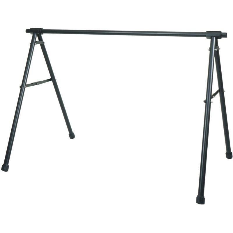 Support de selle de vélo HHG 796, support de vélo avec étrier de suspension, métal laqué époxy 114x170x114cm extensible, noir