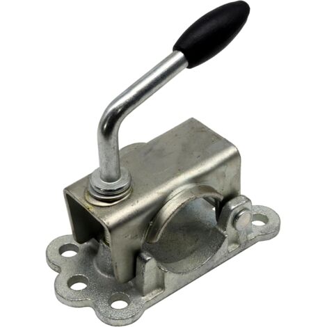 Support de serrage en fonte renforcé par plaque en fonte – Tube Ø 48 mm pour roue jockey remorque caravane