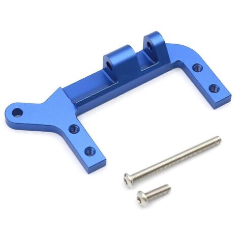 Support de servo d'essieu en aluminium bleu pour voiture RC (amélioration).
