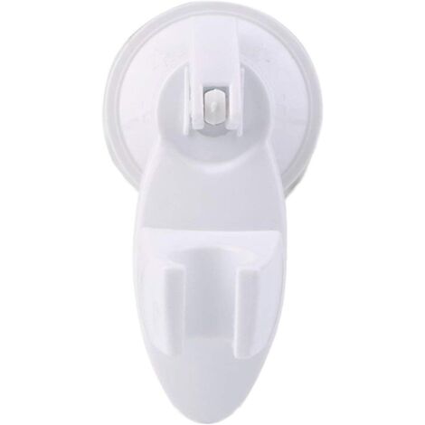 Support de siège de douche à ventouse blanc, support de douchette à main fixe