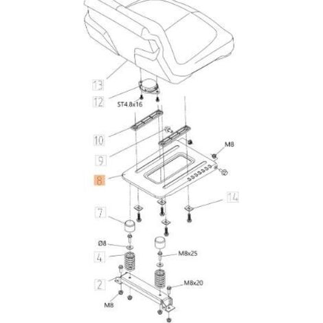 SUPPORT DE SIÈGE D'ORIGINE EMAK TS000288R