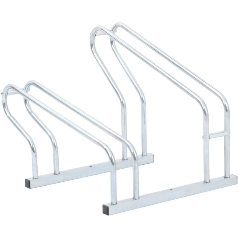 Vidaxl - Support de vélo au sol autoportant pour 2 vélos acier galvanisé
