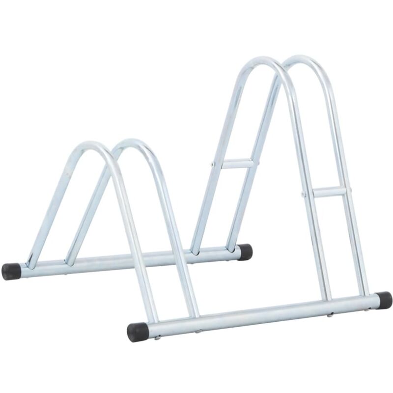 Vidaxl - Support de vélo au sol autoportant pour 2 vélos acier galvanisé