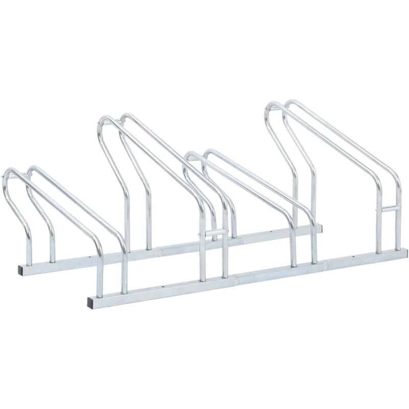Vidaxl - Support de vélo au sol autoportant pour 4 vélos acier galvanisé
