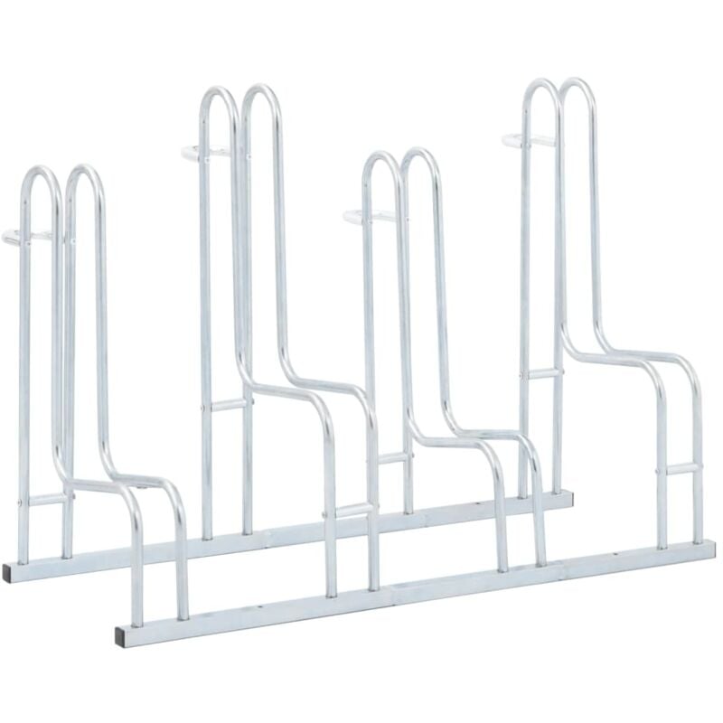 Vidaxl - Support de vélo au sol autoportant pour 4 vélos acier galvanisé