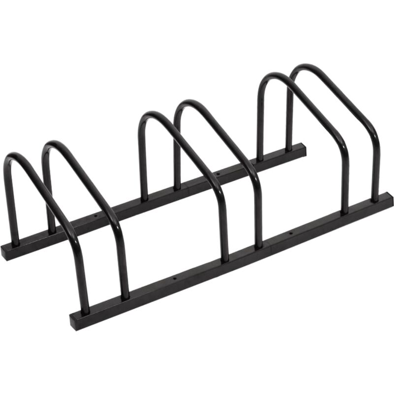 Vidaxl - Porte-vélos pour 3 vélos noir acier