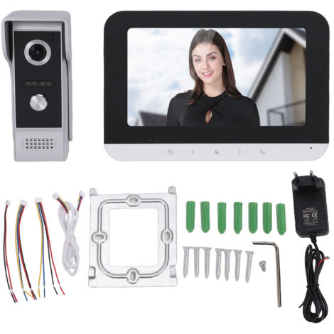 Support de sonnette d'interphone vidéo pour application Tuya, caméra WiFi 1080P avec écran de 7 pouces, prise ue pour la maison