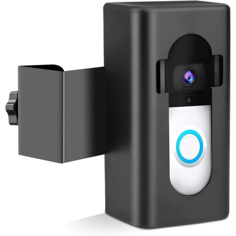 Support de sonnette vidéo de sécurité sans perforation, compatible avec les sonnettes vidéo sans fil Ring/Blink 1/2/3 Plus/3/4, noir