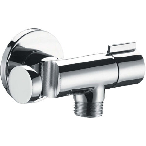 Support de sortie d'eau rond chromé peu encombrant et verrou MM 1/2