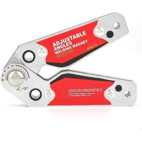 Support de Soudage Magnétique, angles Réglables de 20 ° à 200 °, aimants de Soudage Positionneur de Recherche de Pince D'angle avec Clé Hexagonale,