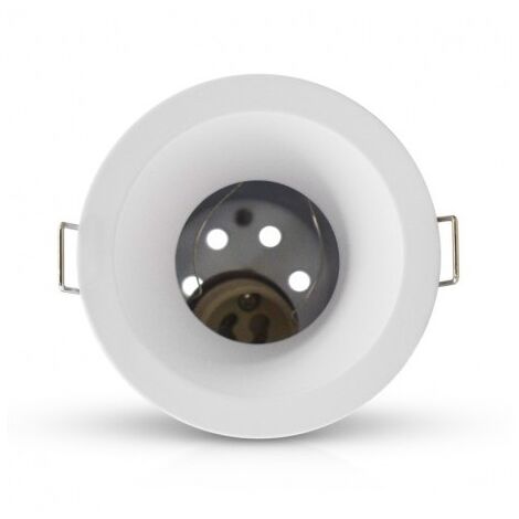 Support de spot BBC rond blanc fixe + douille automatique Basse luminance