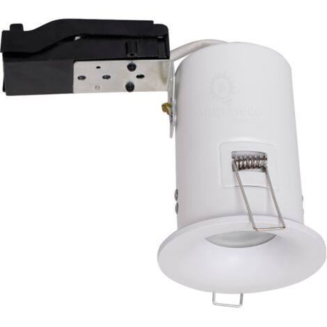 Support de spot BBC RT2012 IP65 Basse Luminance 86mm de diamètre non orientable avec connecteur automatique GU10 intégré.
