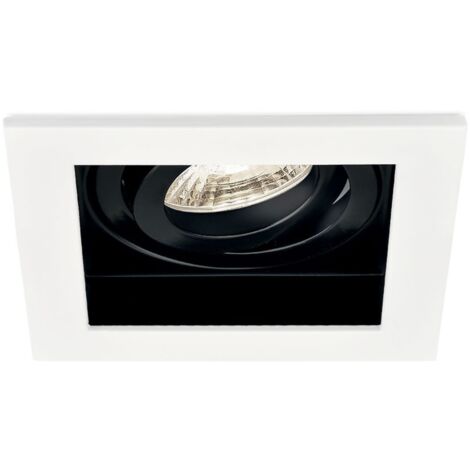 Support de spot Beta R4 carré blanc/noir MR16 GU10/GU5.3