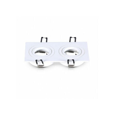 Support de spot blanc mât 175 x 93mm - collerette déclipsable