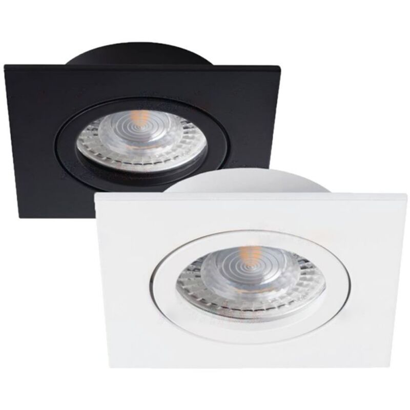 Support de spot encastrable perçage 70mm carré Blanc Support de spot encastrable perçage 70mm carré Blanc