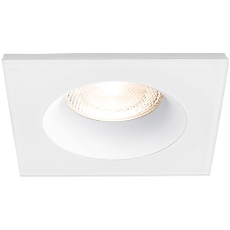 Support de spot encastrable carré blanc IP54