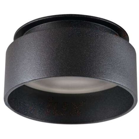 Support de spot encastrable perçage 67mm rond Noir