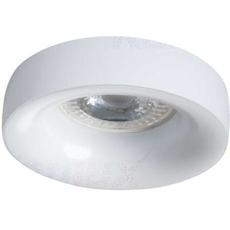 Support de spot encastrable perçage 70mm rond Blanc