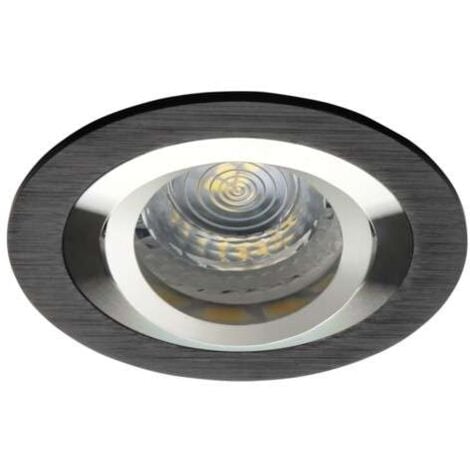 Support de spot encastrable rond orientable gris foncé