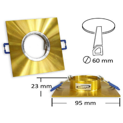 Support De Spot Encastré Carré Gu10 Support De Spot P9       Or