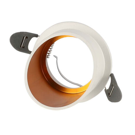 Support de spot encastré LED V-TAC GU10, corps cylindrique en aluminium, couleur blanche