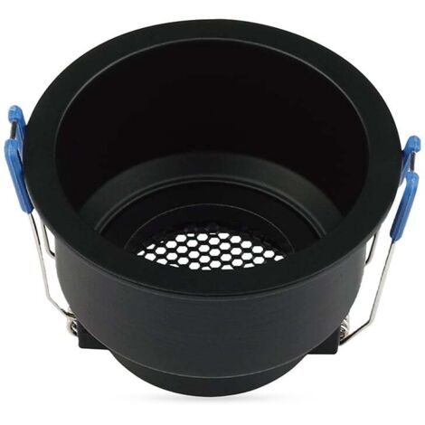 Support de spot encastré rond V-TAC GU10 avec grille nid d'abeille antireflet