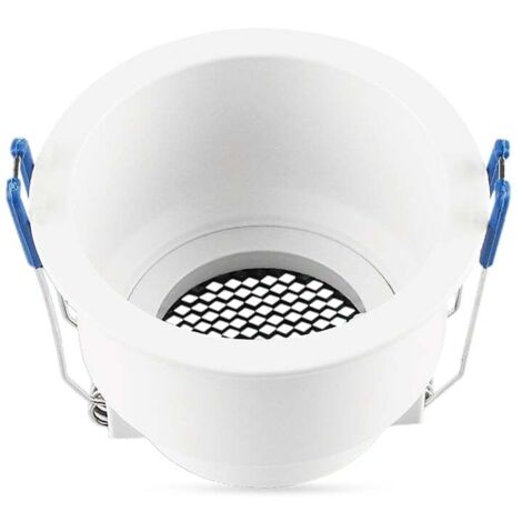 Support de spot encastré rond V-TAC GU10 avec grille nid d'abeille antireflet