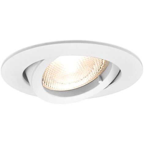Support de spot rond blanc orientable GU10/GU5.3 IP20