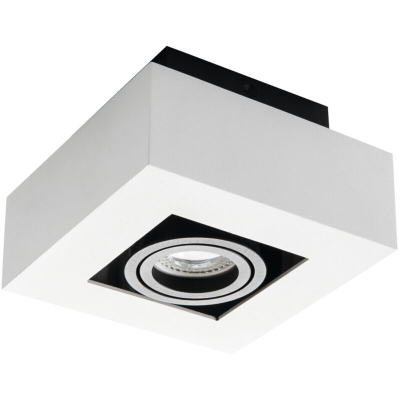 Kanlux - Plafonnier d'accentuation – Aluminium Blanc – Orientable – GU10 – stobi dlp 50-W Kanlux - Plafonnier d'accentuation – Aluminium Blanc – Orientable – GU10 – stobi dlp 50-W