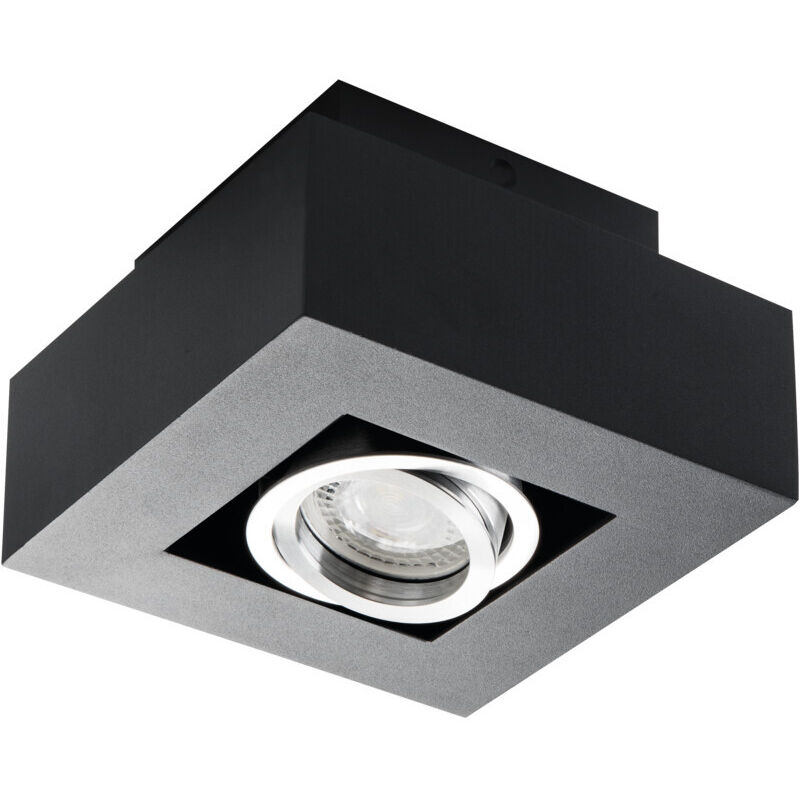 Kanlux - Support de spot saillie carré noir orientable